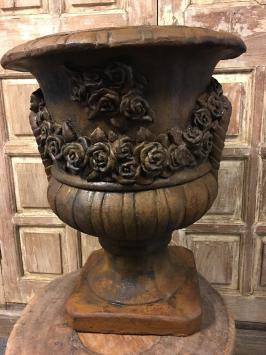 Jardinière « Guurlande » – 50 cm – pierre – finition oxyde